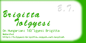 brigitta tolgyesi business card